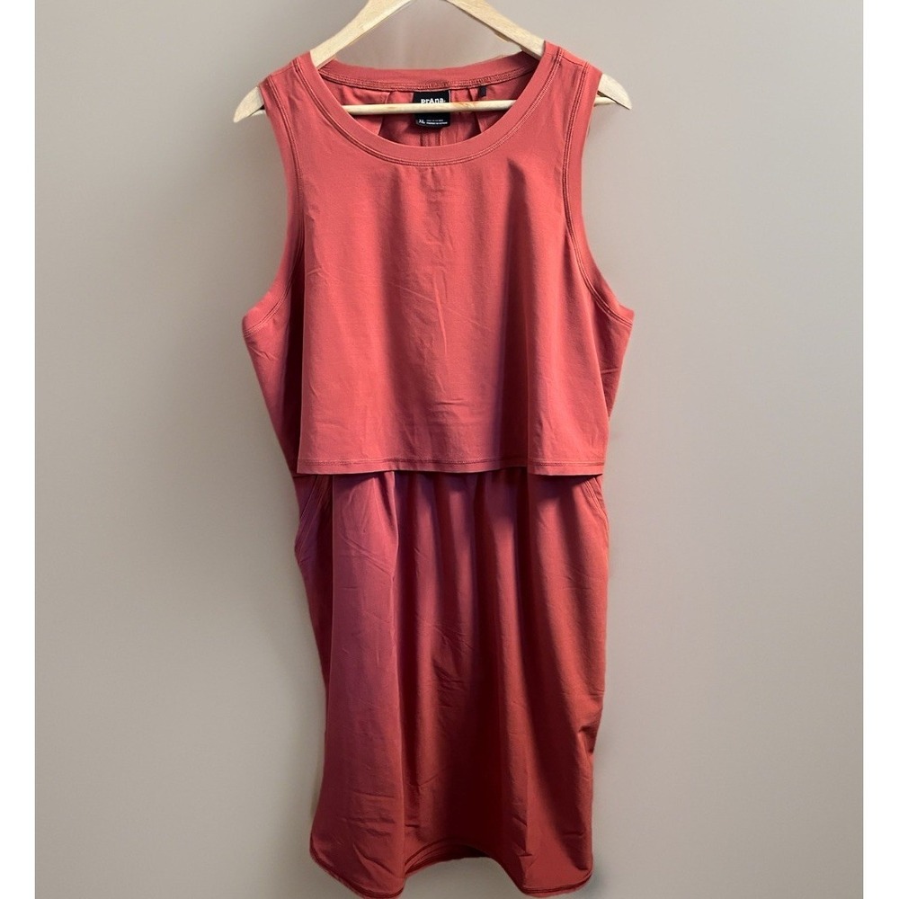 PrAna Railay Dress Rust Orange Sz X-Large Outdoor Summer Hiking Multiple Pockets